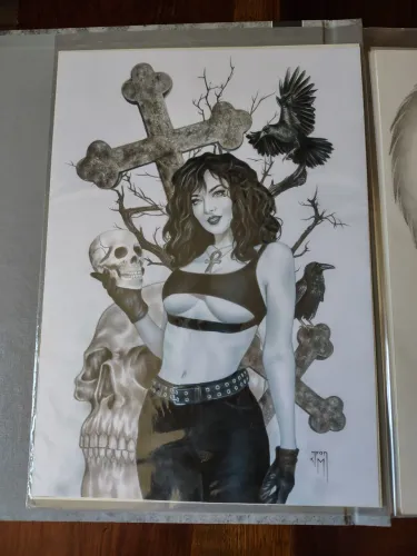 Arte Original Morte (Death / Sandman) por Jean Medeiros A4
