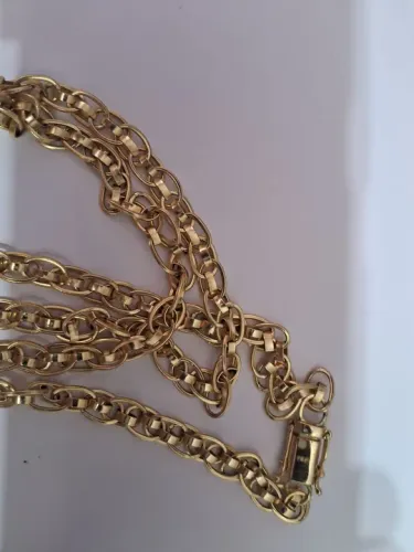Cordão imperador banhado  Ouro 18k