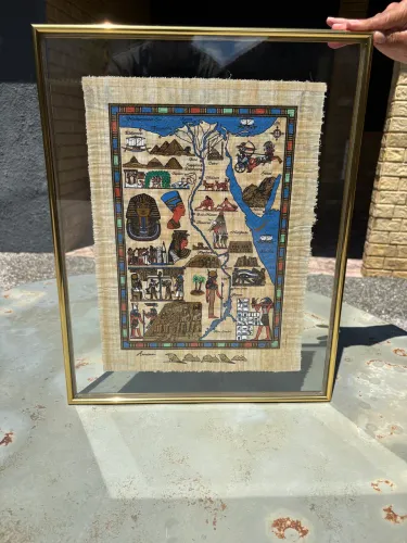 Papiro original do Cairo no Egito já moldura e com certificado