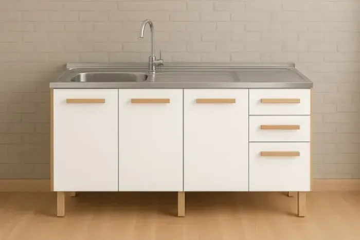 Balcão intenza com 1.60 para pia freijo off white 