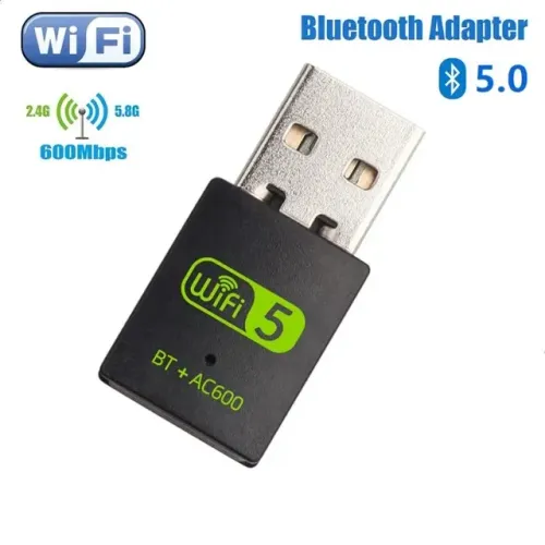 Adaptador USB Wi-Fi Dual Band 2.4, 5 Ghz + Bluetooth 5.0 FENVI - Aceito Cartão/Pix