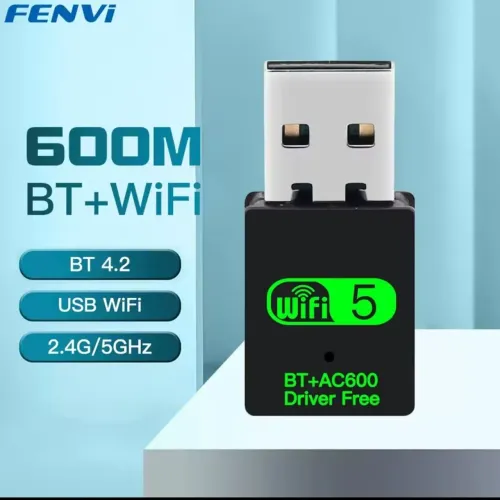 Adaptador Wi-Fi e Bluetooth 600 Mbps - Novo