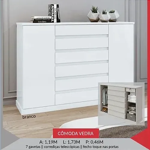 Cômoda Vedra Gigante - Super Promoção