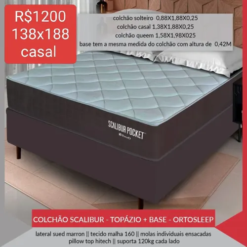Colchão molas ensacadas topázio
