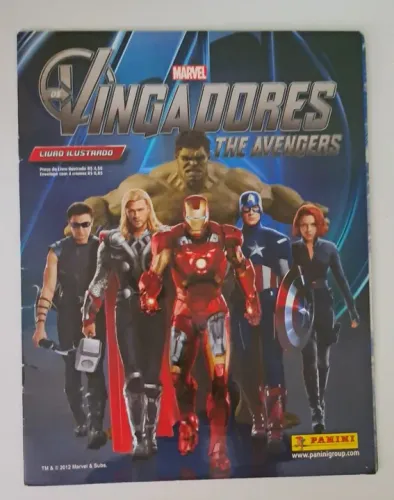 Álbum de figurinhas - Os Vingadores (The Avengers) - Livro Ilustrado - Incompleto + Poster