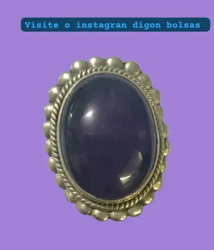 Anel Ametista Prata 925