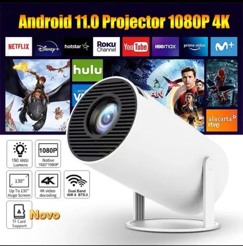 Projetor 4k novo na caixa sem uso 