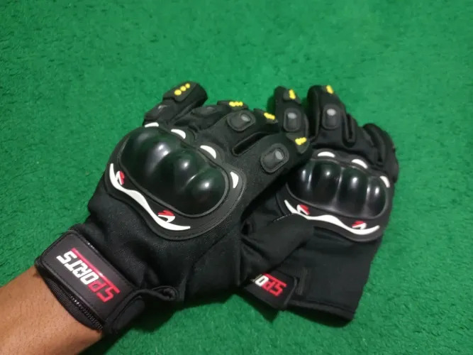 Luvas de dedo completo para motocicleta, homens, tela sensível ao toque