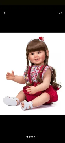 Linda Boneca Reborn com Roupinha e Sapatinhos