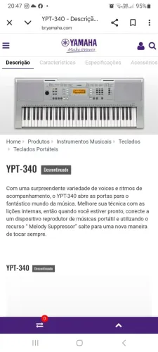 TECLADO YAMAHA YPT-340 - Excelente Estado ...