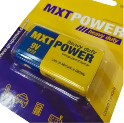 Bateria MXT Super Heavy Duty Zinco 9V Blister