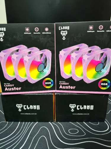 Kit 3 Cooler Fans RGB Candy Auster Rosa