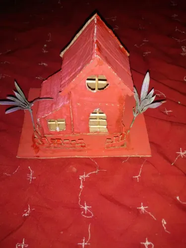 Mini casa decorativa artesanal feita à mão*nova*!