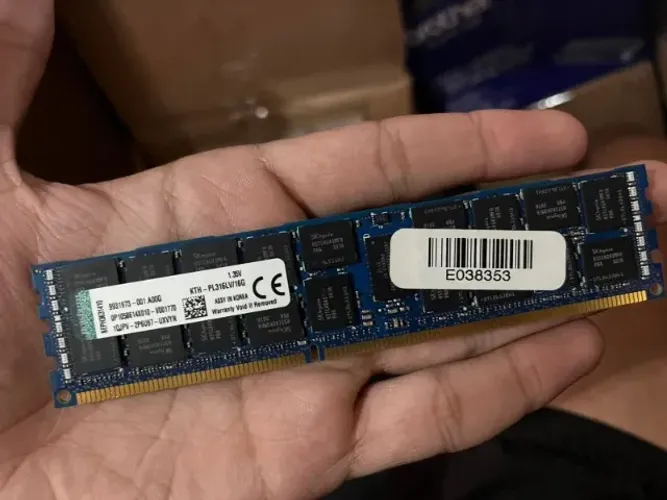 MEMORIA RAM KINGSTON DDR3, 16 GB RAM, 1600 MHz (PC3-12800, KTH-PL316LV/16G