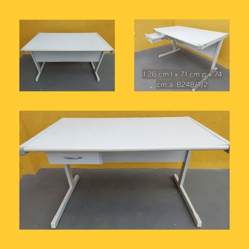 Mesa de Escritório cinza 1,26 cm x 71cm