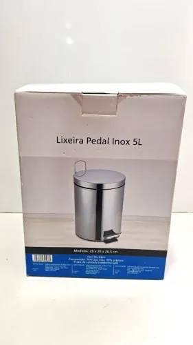 Lixeira Inox Pedal 5 litros redonda