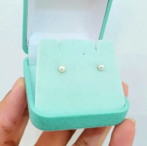 Brincos Pérola pequenas Ouro 18k