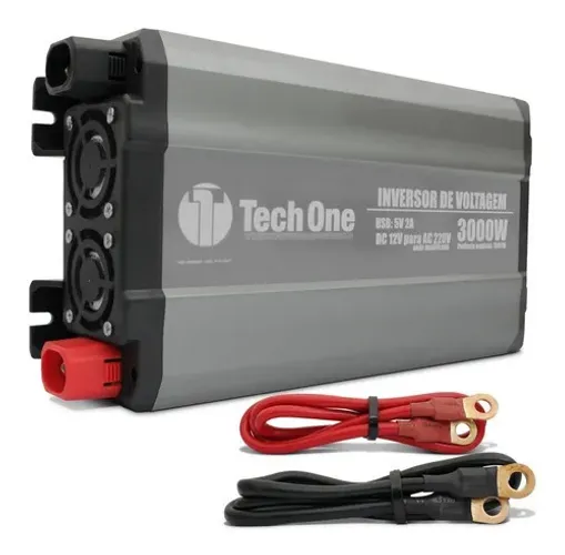 Inversor De Voltagem Tech One 3000w 12v 110v Conversor Usb
