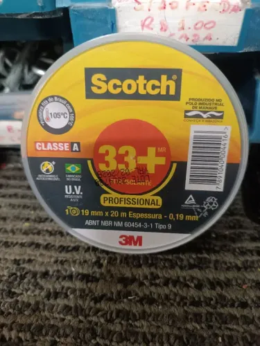 Fita Isolante Scotch 33+ Profissional 19mm x 20m