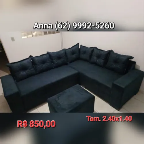 Sofá de canto com puff - seus lugares ((..))*
