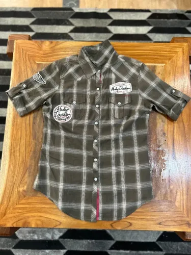 Camisa Feminina Harley Davidson Multi-patch Short 96077-17vw