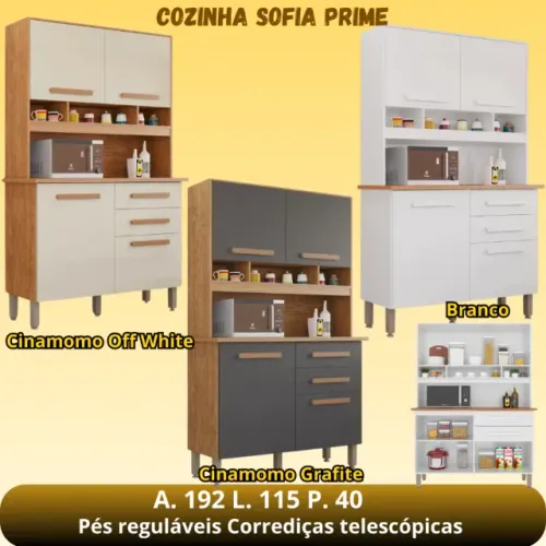 Armário de Cozinha Kit Premium - Entrega e Monta na Hora