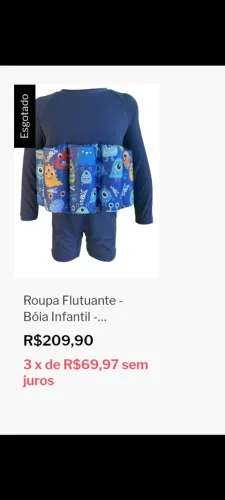 Roupa Flutuante Infantil com Boia Integrada