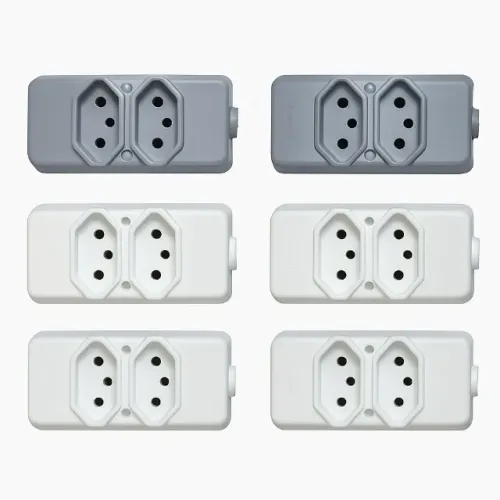 Tomada Barra Dupla interNEED 2P+T 10 A 250 V (6 und)