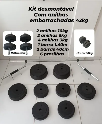 Kit musculação 42kg 