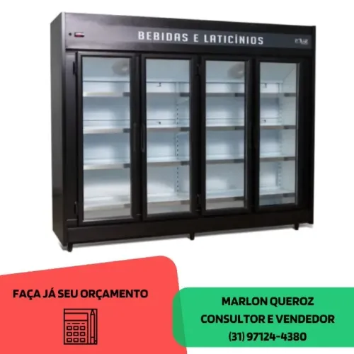 Refrigerador 4 Portas Preto Polar 127/220v