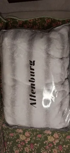 Cobertor altenburg oceano cinza com branco