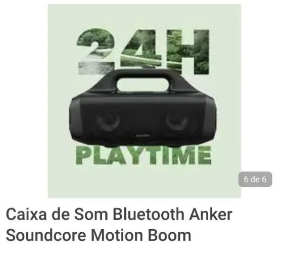 Caixa De Som Bluetooth Soundcore Anker Motion Boom