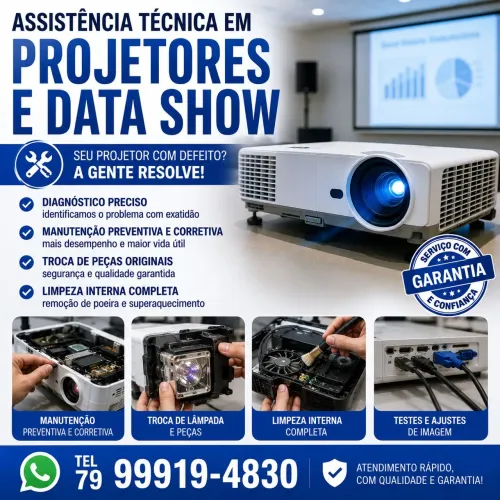 CONSERTO DE PROJETORES E DATA SHOW