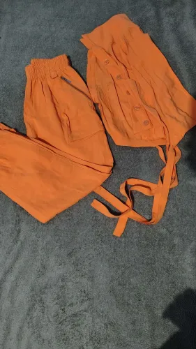 Conjunto (calça e blusa de linho)