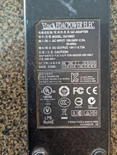 Fonte De Alimentação Edac Power Ea10953 19v Carregador Notebook