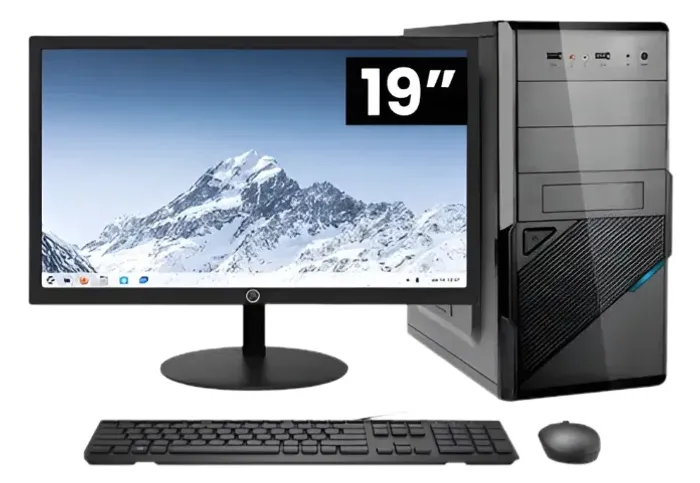 Computador Completo Intel Core i5 8GB RAM SSD 256GB Bivolt Monitor 20 LED