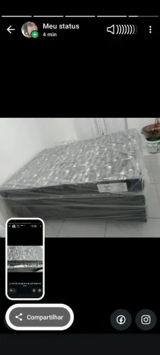 Cama box e colchão casal novos