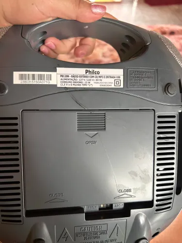 Rádio CD Philco PB120N com MP3 e entrada USB