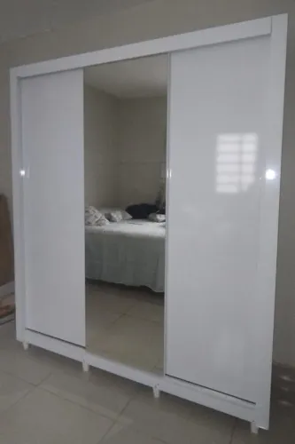 Guarda Roupa de Casal com Espelho Microlar - Já Entrega e Monta