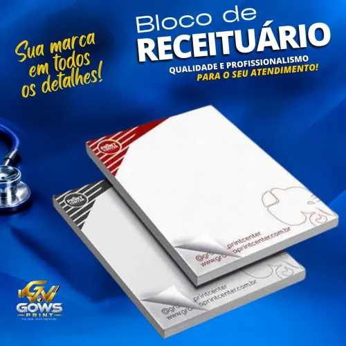 RECEITUÁRIOS A5 - BLOCOS 50FLS