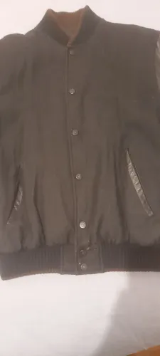 Jaqueta Varsity Ellus War Birds Preta (Lã e Couro) - Tamanho P - Impecável / Raridade