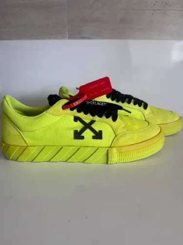Tênis Off-White Fluo Yellow Vulcanized Original, Harrods UK, Nota Fiscal