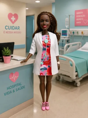 Barbie Mattel Profissao Negra