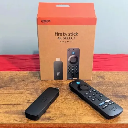 Fire Stick Amazon 4k com 8gb Wi-fi 6 e controle por voz Alexa Pronta Entrega