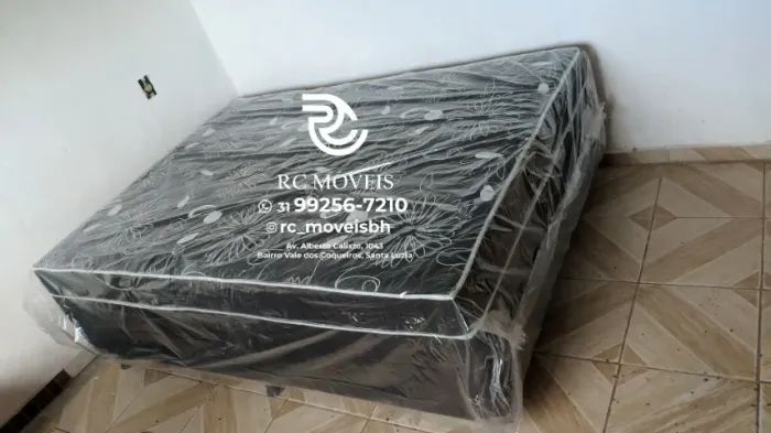 Cama box tamanho casal com Molas Ensacadas OrthoBox 1.38x1.88 Completa