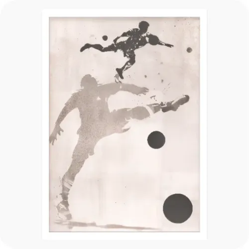 quadro futebol 10 - arte exclusiva olro art | moldura caixa branca