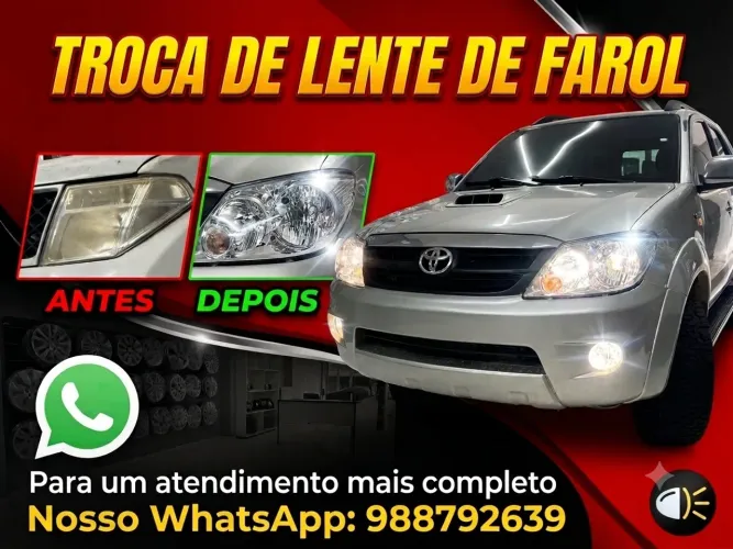Troca lente farol automotivo