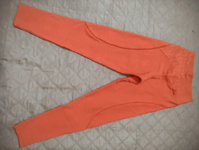 Calça Legging Cintura Alta | Tamanho M | Cor Laranja | Zero Transparência