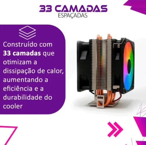 Air Cooler Duplo Rgb Intel Ryzen Am5 Am4 Am3 775 1150 1155 1200 1700 X99 (Entrego)