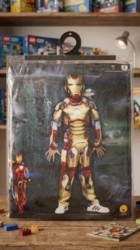 fantasia do homen de ferro mark 42 marvel profissional luxo 9-10 anos lg-1003
